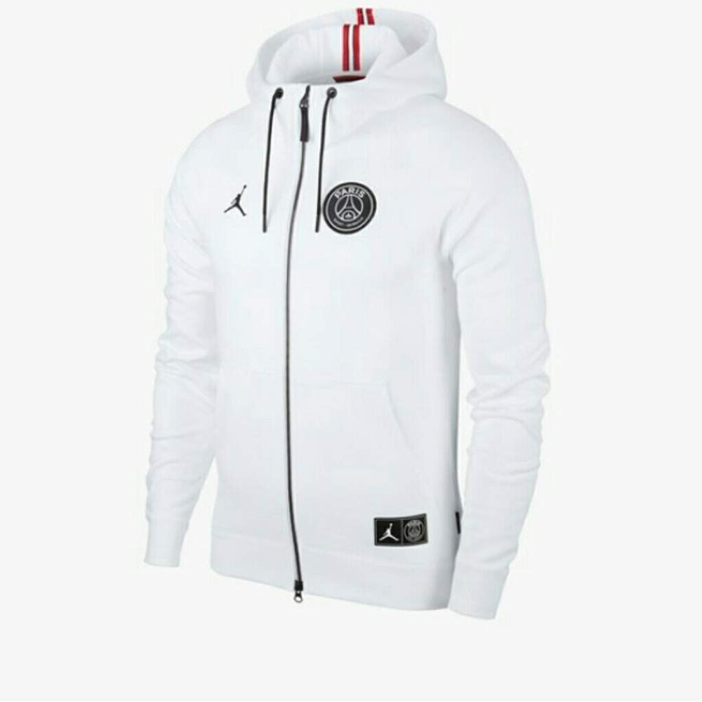 Jordan x Paris St. Germain Full Zip Hoodie (wht)🔥